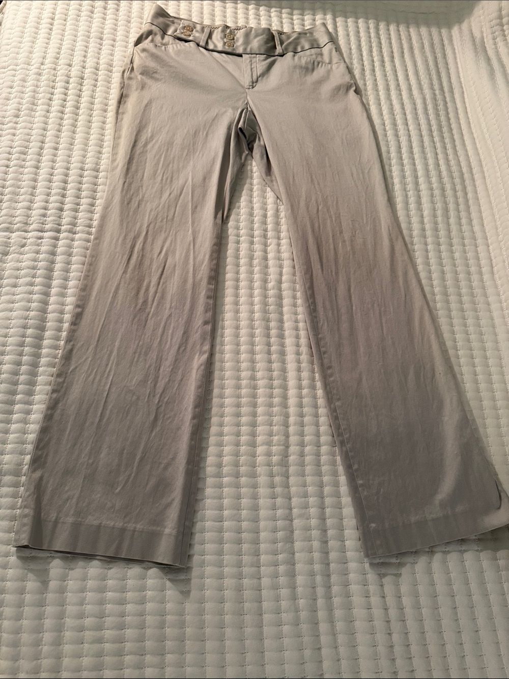 Banana Republic Light Khaki/Gray SlimPant with Flare Size 6